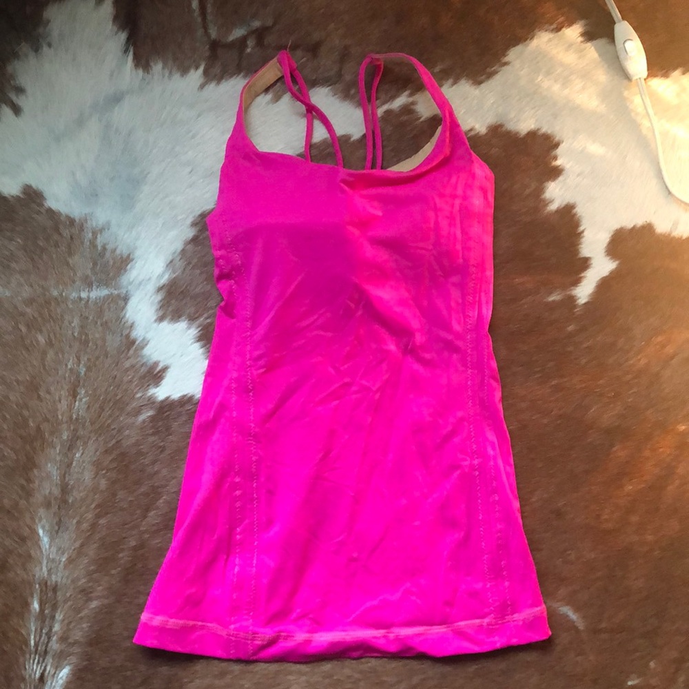 Lululemon hot pink workout tank
